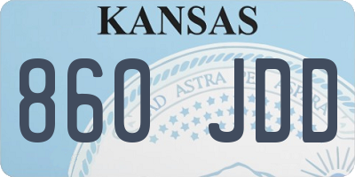 KS license plate 860JDD