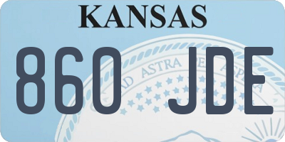 KS license plate 860JDE