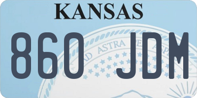 KS license plate 860JDM