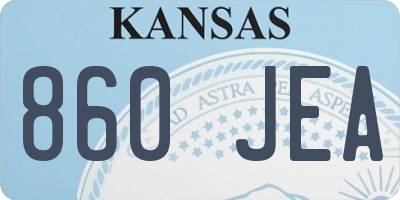 KS license plate 860JEA