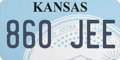 KS license plate 860JEE