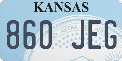 KS license plate 860JEG