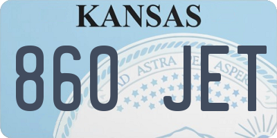 KS license plate 860JET