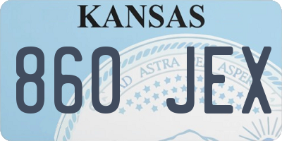 KS license plate 860JEX