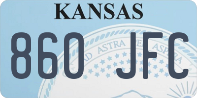 KS license plate 860JFC