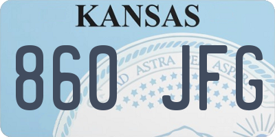 KS license plate 860JFG