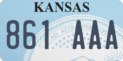 KS license plate 861AAA