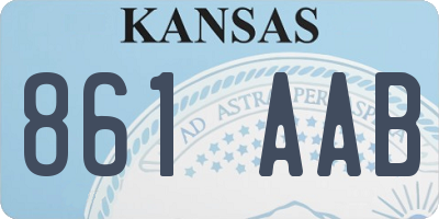 KS license plate 861AAB