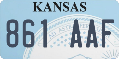 KS license plate 861AAF