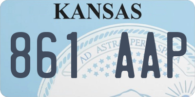 KS license plate 861AAP