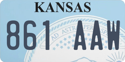 KS license plate 861AAW