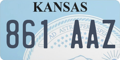 KS license plate 861AAZ