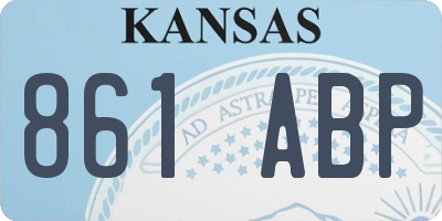 KS license plate 861ABP