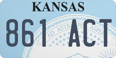 KS license plate 861ACT
