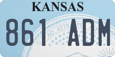 KS license plate 861ADM