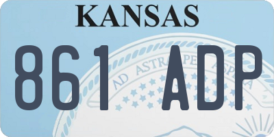 KS license plate 861ADP