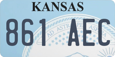 KS license plate 861AEC