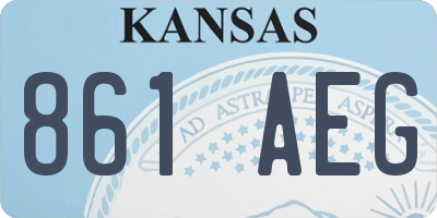 KS license plate 861AEG
