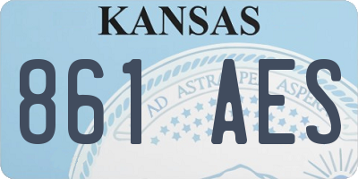 KS license plate 861AES
