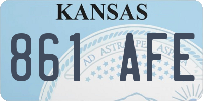 KS license plate 861AFE