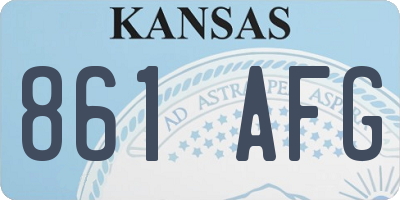 KS license plate 861AFG