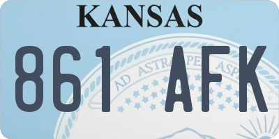 KS license plate 861AFK