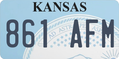 KS license plate 861AFM