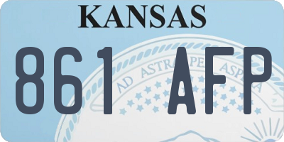 KS license plate 861AFP