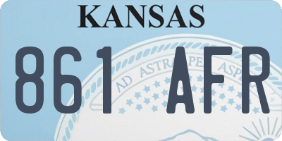 KS license plate 861AFR