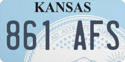 KS license plate 861AFS