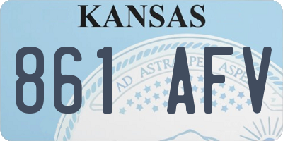 KS license plate 861AFV