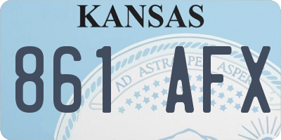 KS license plate 861AFX
