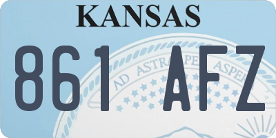 KS license plate 861AFZ