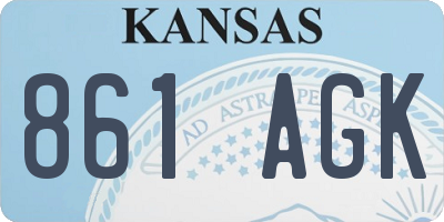 KS license plate 861AGK