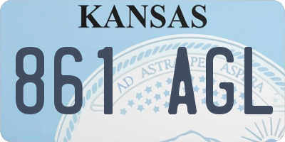 KS license plate 861AGL