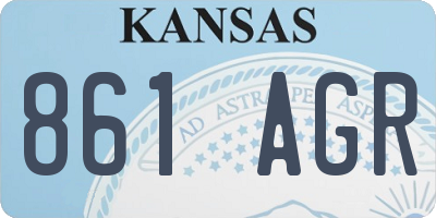 KS license plate 861AGR