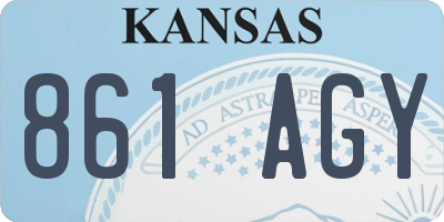 KS license plate 861AGY