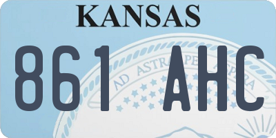 KS license plate 861AHC