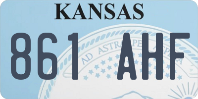 KS license plate 861AHF