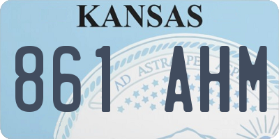 KS license plate 861AHM