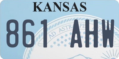 KS license plate 861AHW