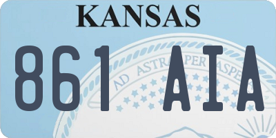 KS license plate 861AIA