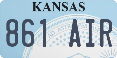 KS license plate 861AIR