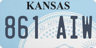 KS license plate 861AIW