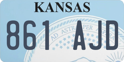 KS license plate 861AJD