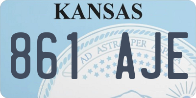 KS license plate 861AJE