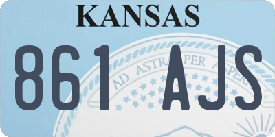 KS license plate 861AJS