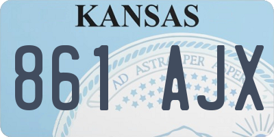 KS license plate 861AJX