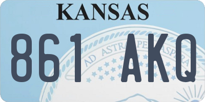 KS license plate 861AKQ