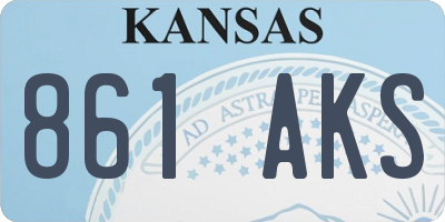 KS license plate 861AKS